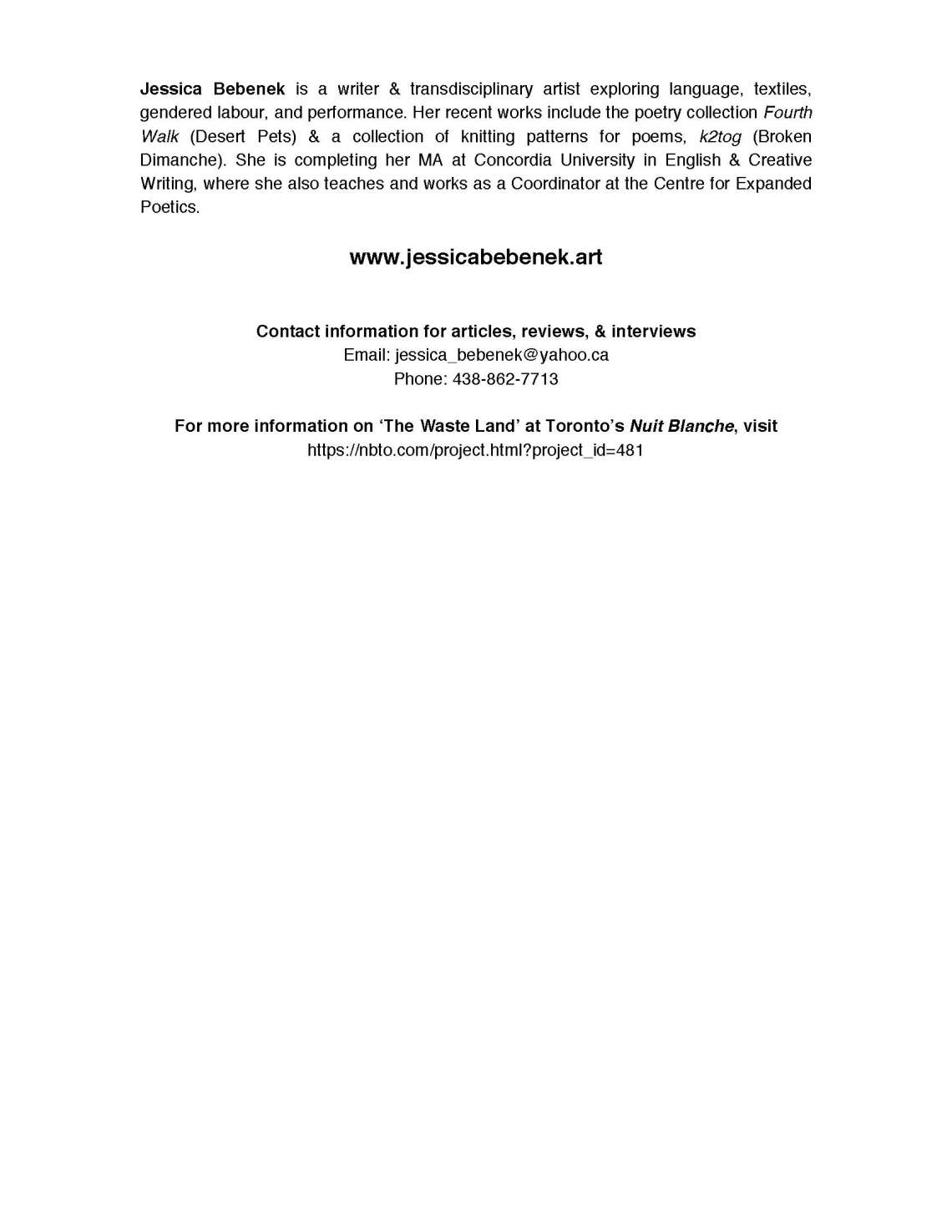 Jessica Bebenek, The Waste Land, Press Release_Page_2